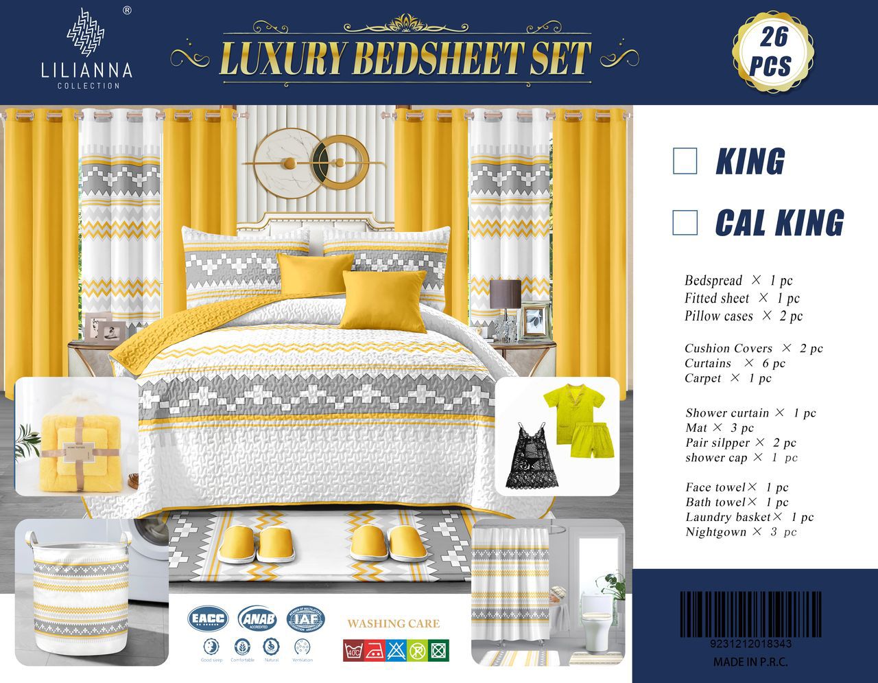 Luxury Bedsheet Set (King/Cal King)