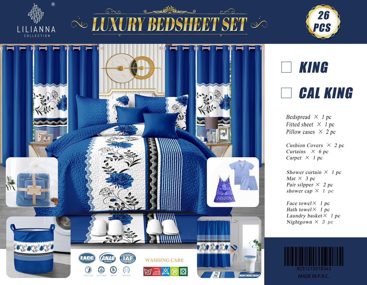 Luxury Bedsheet Set  (King/Cal King)