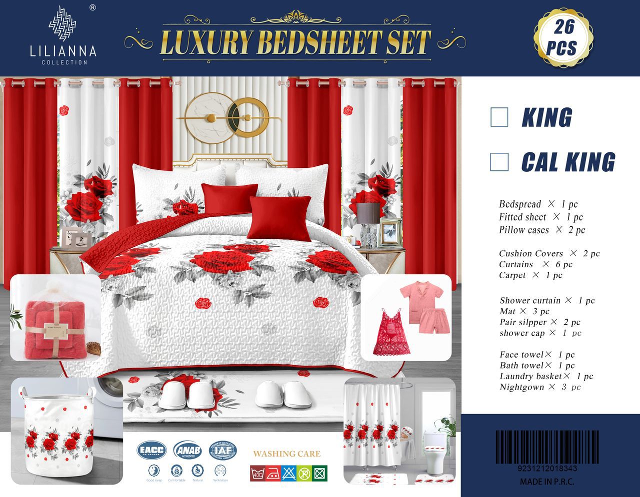 Luxury Bedsheet Set  (King/Cal King)